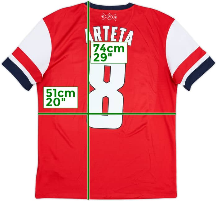 2012-14 Arsenal Home Shirt Arteta #8 - 6/10 - (M)