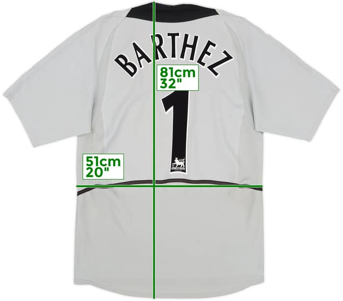 2002-04 Manchester United GK S/S Shirt Barthez #1 - 8/10 - (M)