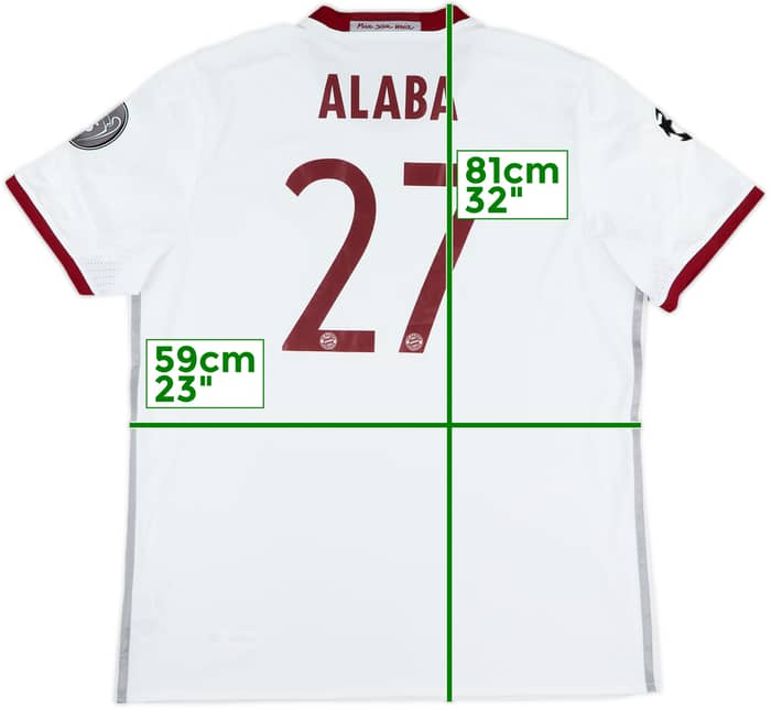 2016-17 Bayern Munich Third Shirt Alaba #27 - 6/10 - (XL)