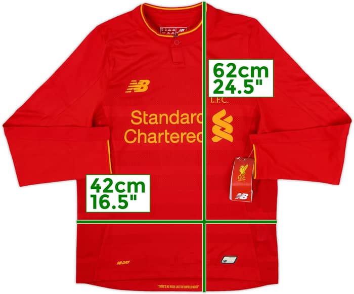 2016-17 Liverpool Home L/S Shirt (M.Boys)