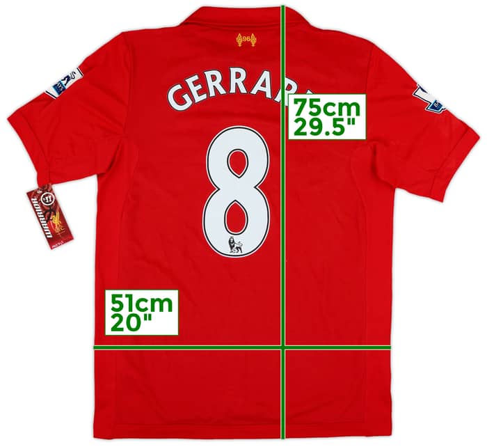 2012-13 Liverpool Home Shirt Gerrard #8 (M)