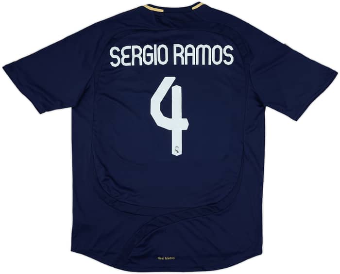 2007-08 Real Madrid Away Shirt Sergio Ramos #4 (XL)