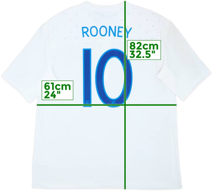 2010-11 England Home Shirt Rooney #10 (XXL)