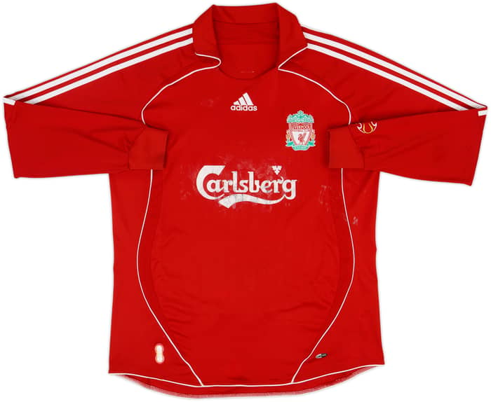 2006-08 Liverpool Home L/S Shirt Bellamy #17 - 4/10 - (XL)