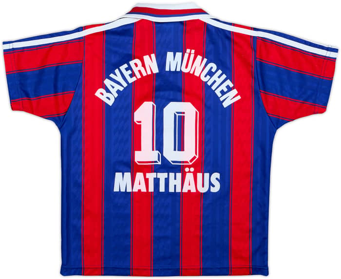 1995-97 Bayern Munich Home Shirt Matthaus #10 - 8/10 - (L.Boys)