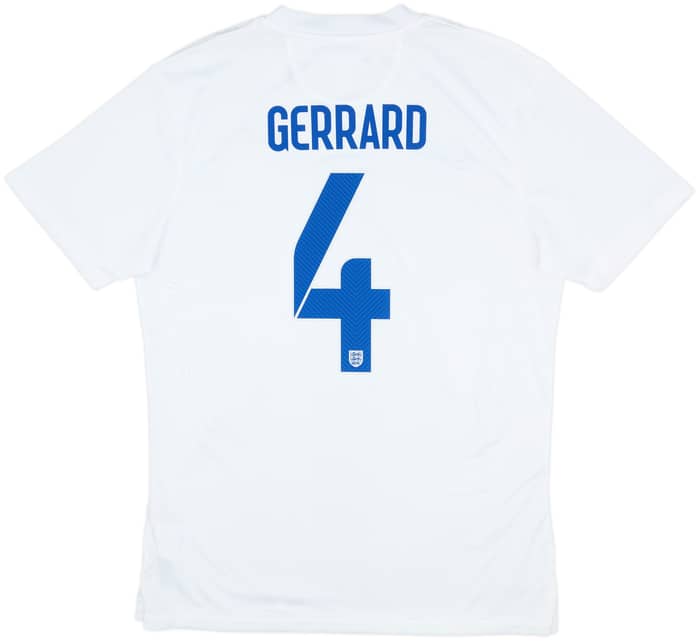 2014-15 England Authentic Home Shirt Gerrard #4 (XL)