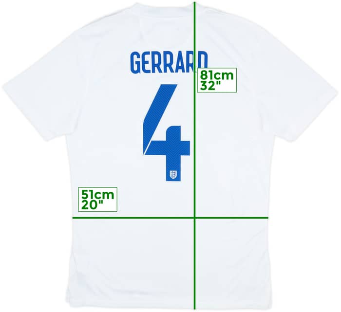 2014-15 England Authentic Home Shirt Gerrard #4 (XL)