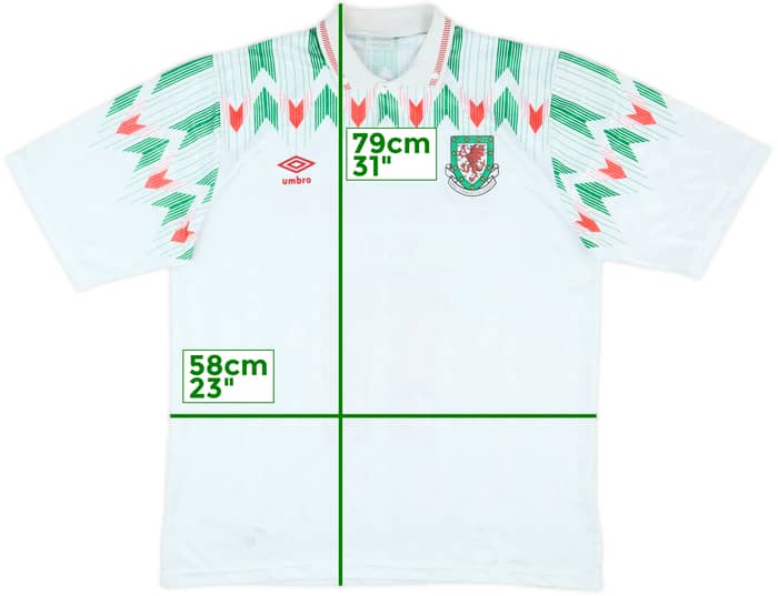 1990-92 Wales Away Shirt #11 - 7/10 - (XL)