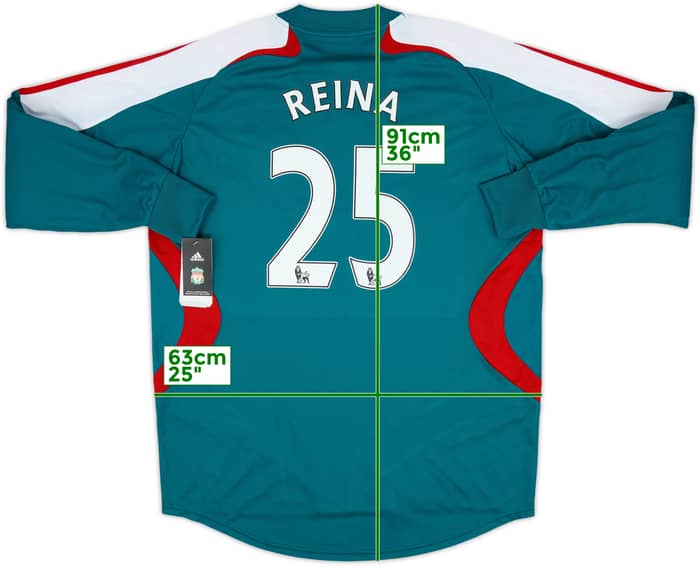 2007-08 Liverpool GK Shirt Reina #25 (XL)