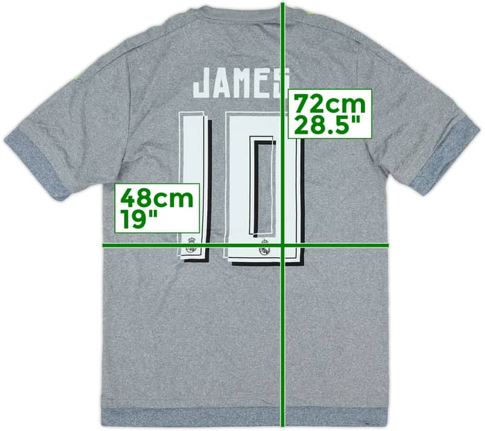 2015-16 Real Madrid Away Shirt James #10 (S)