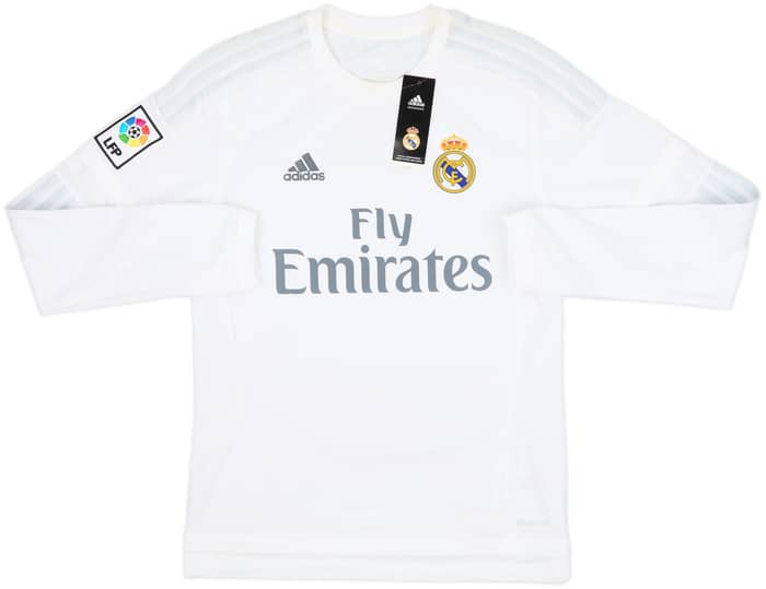 2015-16 Real Madrid Home L/S Shirt James #10 (S)