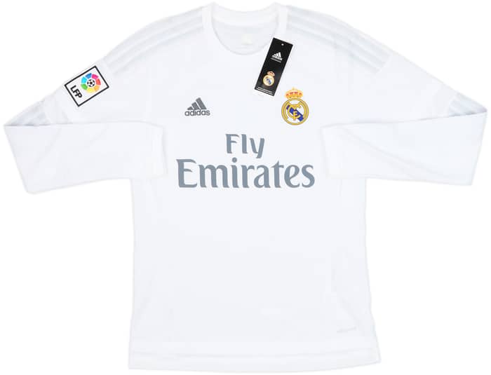 2015-16 Real Madrid Home L/S Shirt James #10 (S)