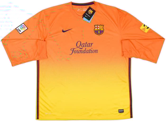2012-13 Barcelona Away L/S Shirt Messi #10 (XXL)