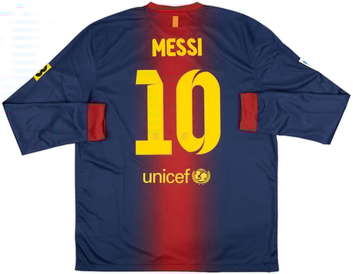 2012-13 Barcelona Home L/S Shirt Messi #10 (XL)
