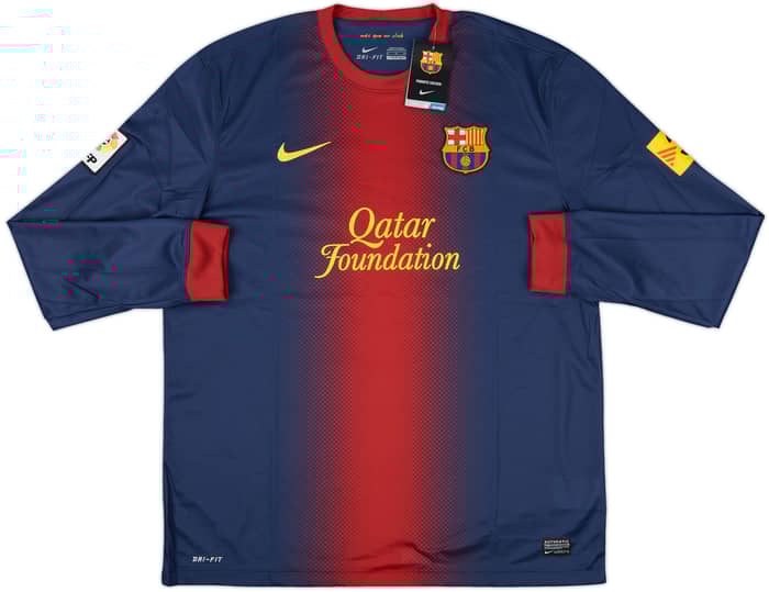 2012-13 Barcelona Home L/S Shirt Messi #10 (XL)