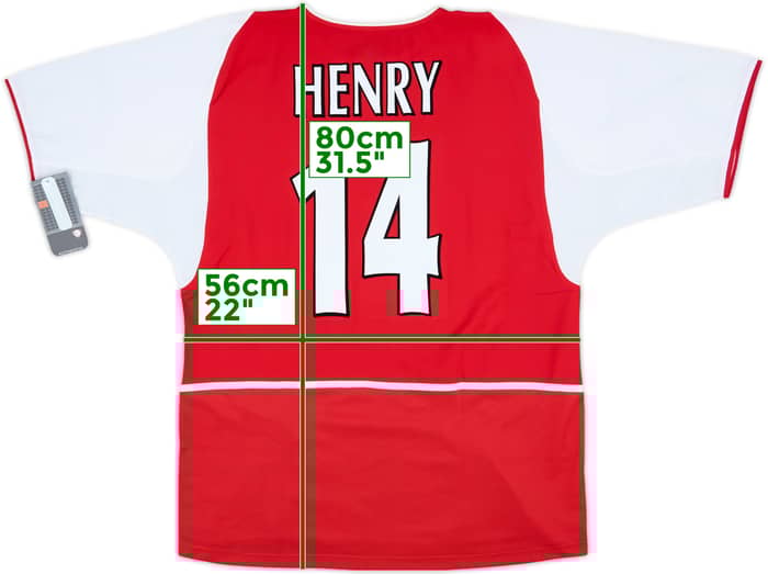 2002-04 Arsenal Home Shirt Henry #14 (L)
