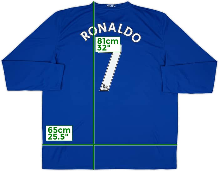 2008-09 Manchester United Third L/S Shirt Ronaldo #7 (XXL)