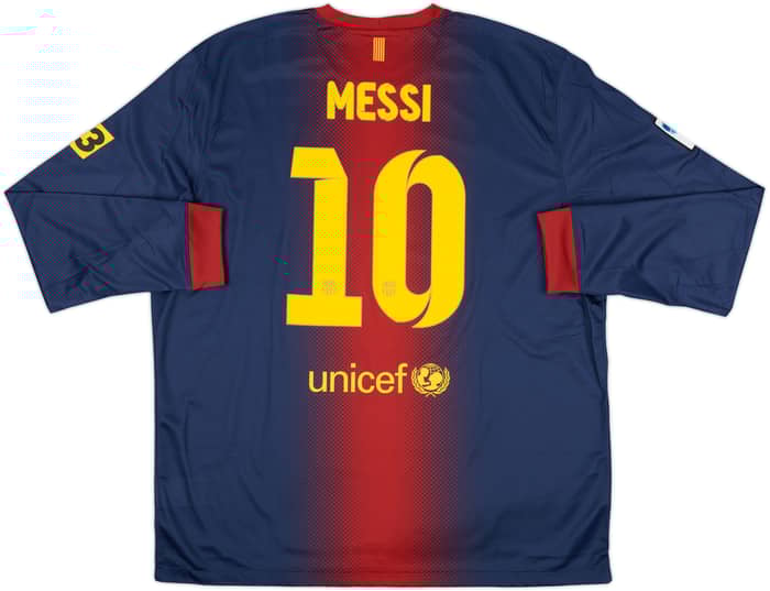 2012-13 Barcelona Home L/S Shirt Messi #10 (XXL)