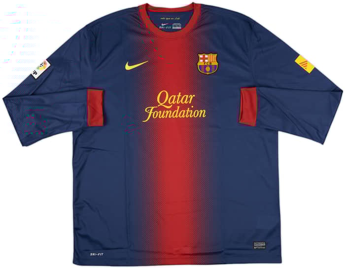 2012-13 Barcelona Home L/S Shirt Messi #10 (XXL)