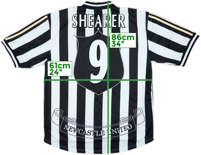 1997-99 Newcastle Home Shirt Shearer #9 - 9/10 - (XL)