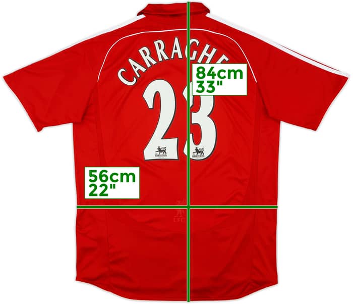 2006-08 Liverpool Home Shirt Carragher #22 - 6/10 - (L)