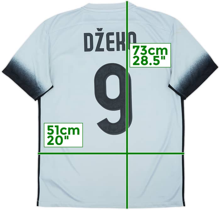2015-16 Roma Third Shirt Dzeko #9 - 6/10 - (M)