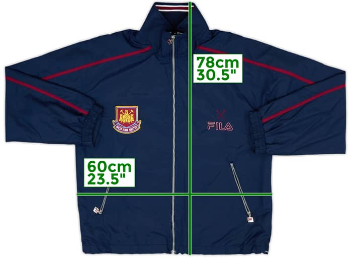 2000-01 West Ham Fila Track Jacket - 9/10 - (M)