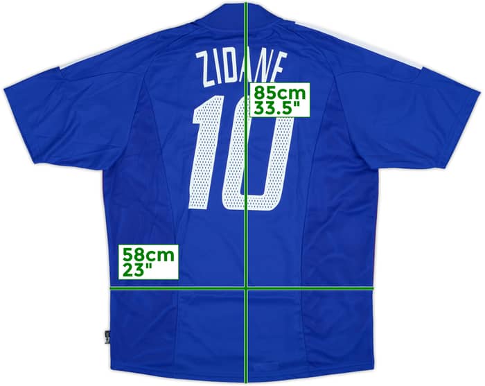 2002-04 France Home Shirt Zidane #10 - 8/10 - (L)