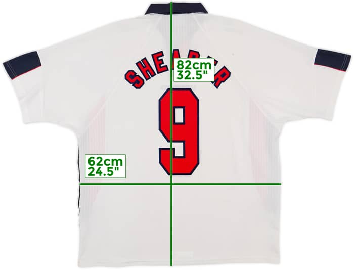 1997-99 England Home Shirt Shearer #9 - 6/10 - (XXL)