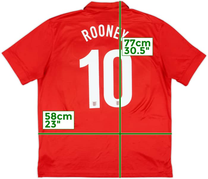 2013 England Away 150th Anniversary Shirt Rooney #10 - 8/10 - (XL)