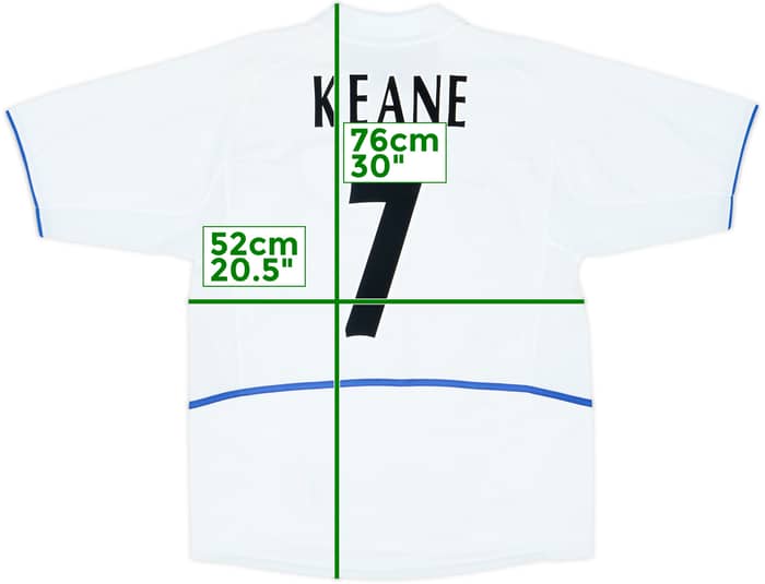 2002-03 Leeds United Home Shirt Keane #7 - 8/10 - (M)