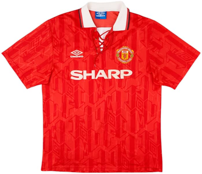 1992-94 Manchester United Home Shirt Keane #16 - 6/10 - (L)
