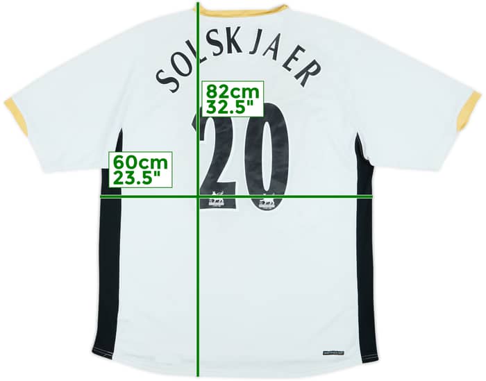 2006-08 Manchester United Away Shirt Solskjaer #20 - 5/10 - (XL)