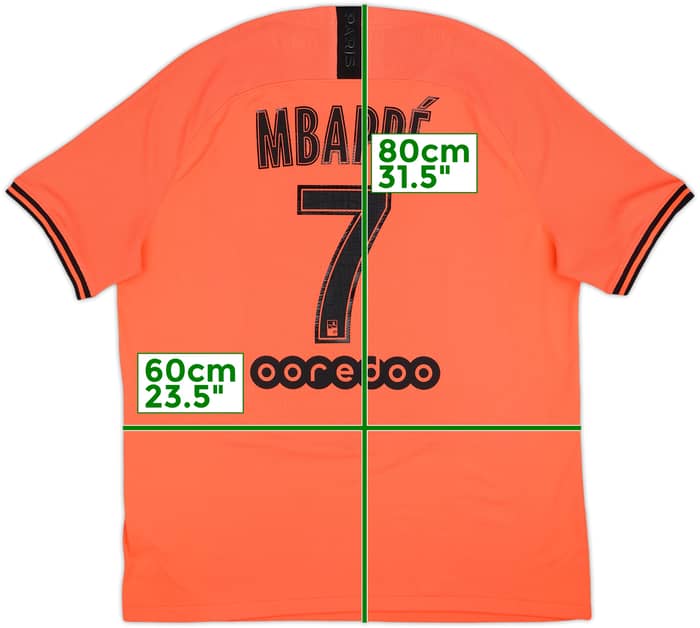 2019-20 Paris Saint-Germain Authentic Away Shirt Mbappe #7 - 8/10 - (XL)