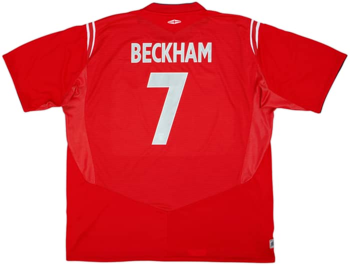 2004-06 England Away Shirt Beckham #7 - 7/10 - (XXL)
