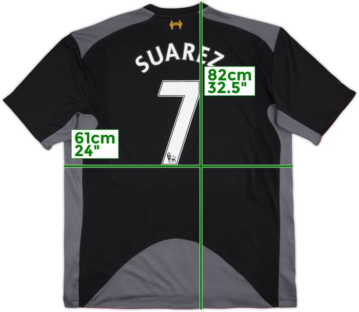 2012-13 Liverpool Away Shirt Suarez #7 - 8/10 - (XXL)