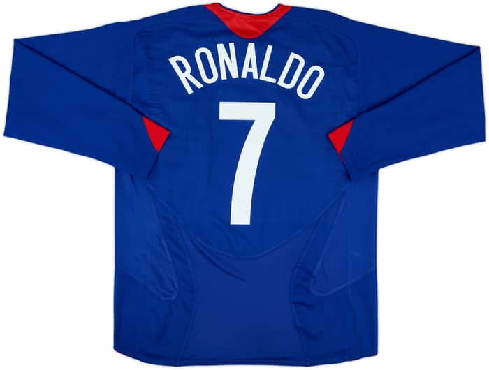 2005-06 Manchester United Away L/S Shirt Ronaldo #7 - 8/10 - (L)