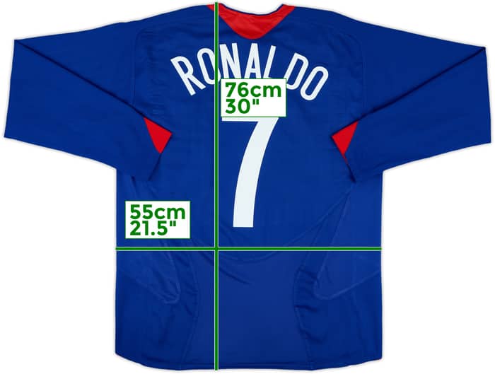 2005-06 Manchester United Away L/S Shirt Ronaldo #7 - 8/10 - (L)