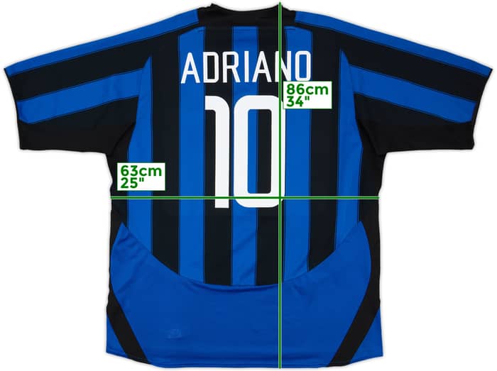 2003-04 Inter Milan Home Shirt Adriano #10 - 8/10 - (XXL)