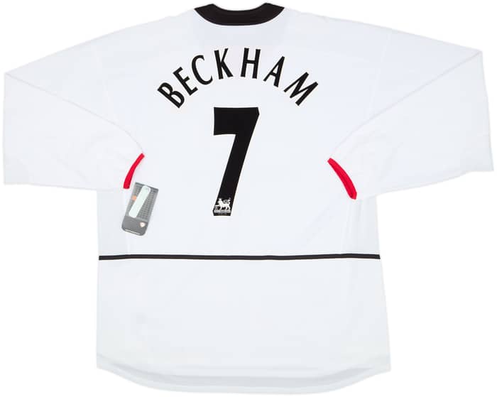 2002-03 Manchester United Away L/S Shirt Beckham #7 (XXL)