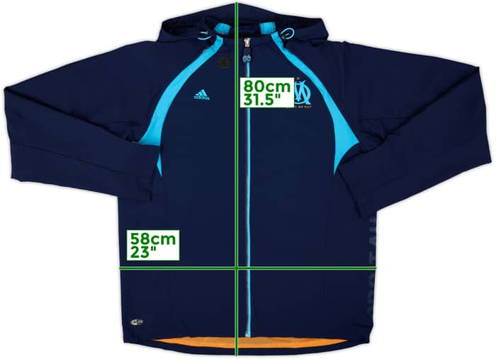 2007-08 Olympique Marseille adidas Hooded Track Jacket - 8/10 - (L)