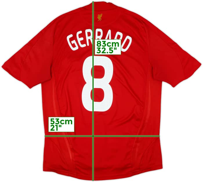 2008-10 Liverpool Home Shirt Gerrard #8 - 5/10 - (L)