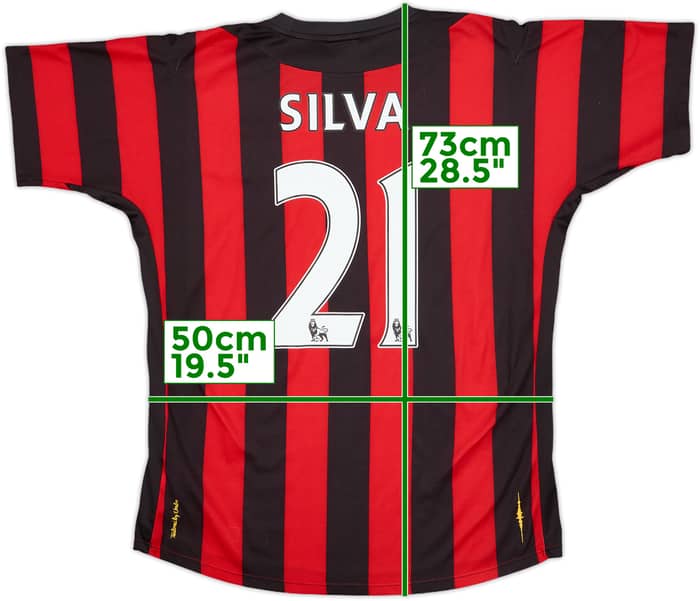 2011-12 Manchester City Away Shirt Silva #21 - 9/10 - (M)