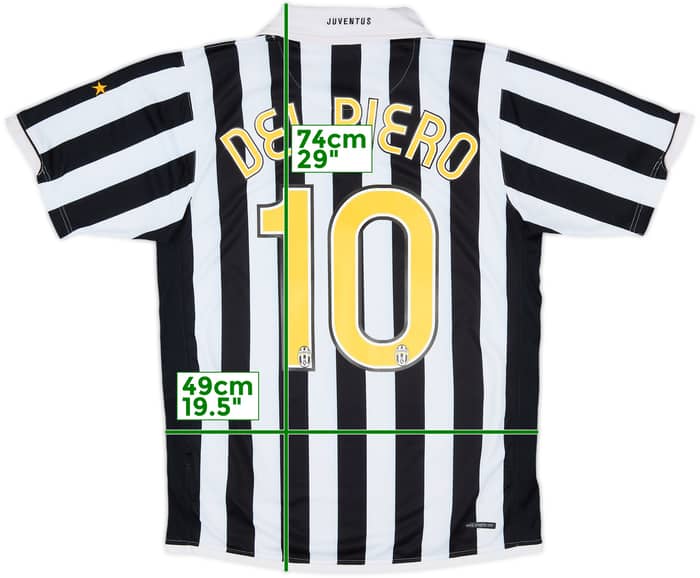 2006-07 Juventus Home Shirt Del Piero #10 - 8/10 - (M)
