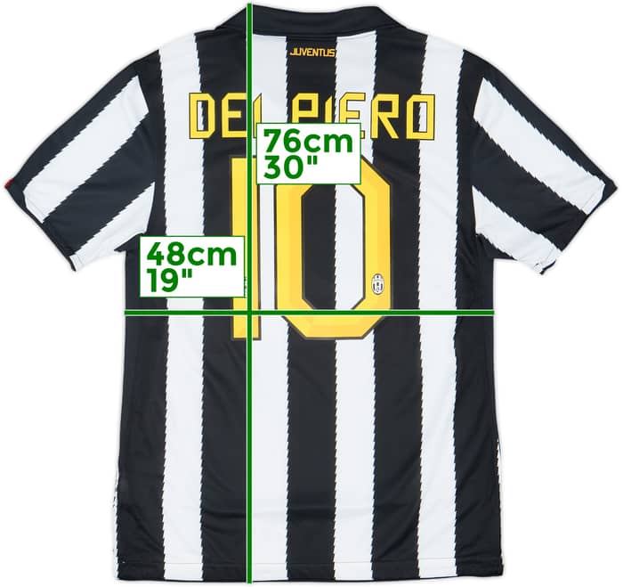2010-11 Juventus Home Shirt Del Piero #10 - 8/10 - (M)