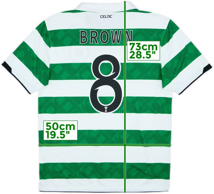 2010-12 Celtic Home Shirt Brown #8 - 7/10 - (M)