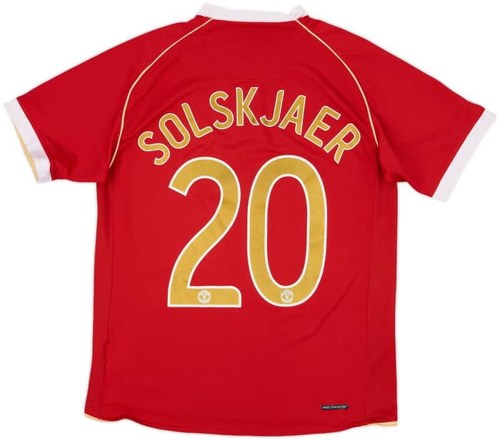 2006-07 Manchester United Home Shirt Solskjaer #20 - 8/10 - (M)