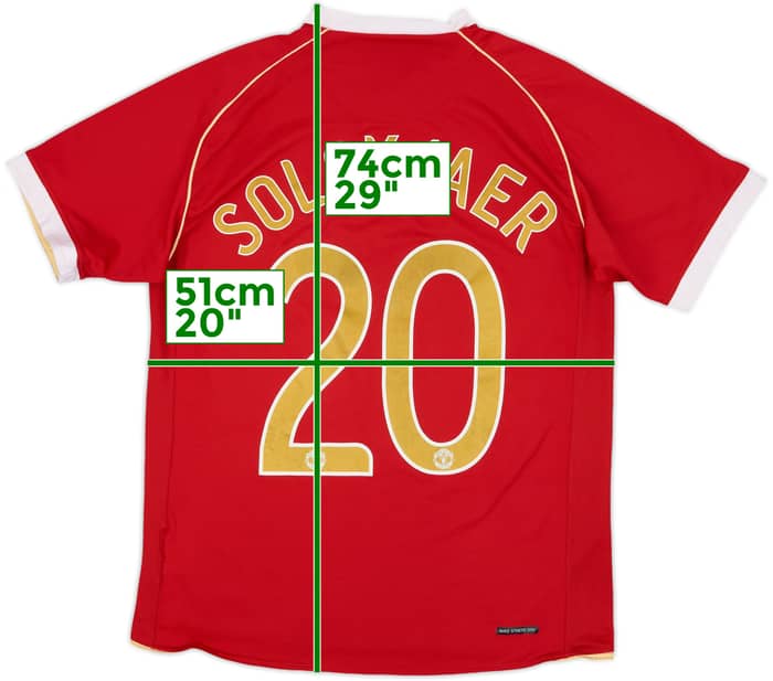 2006-07 Manchester United Home Shirt Solskjaer #20 - 8/10 - (M)