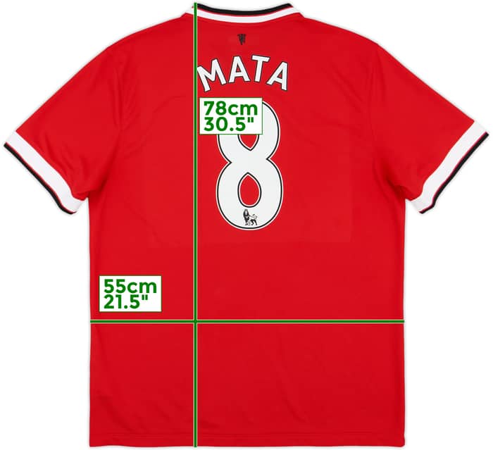 2014-15 Manchester United Home Shirt Mata #8 - 9/10 - (L)