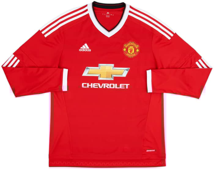 2015-16 Manchester United Home L/S Shirt Rooney #10 - 8/10 - (L)
